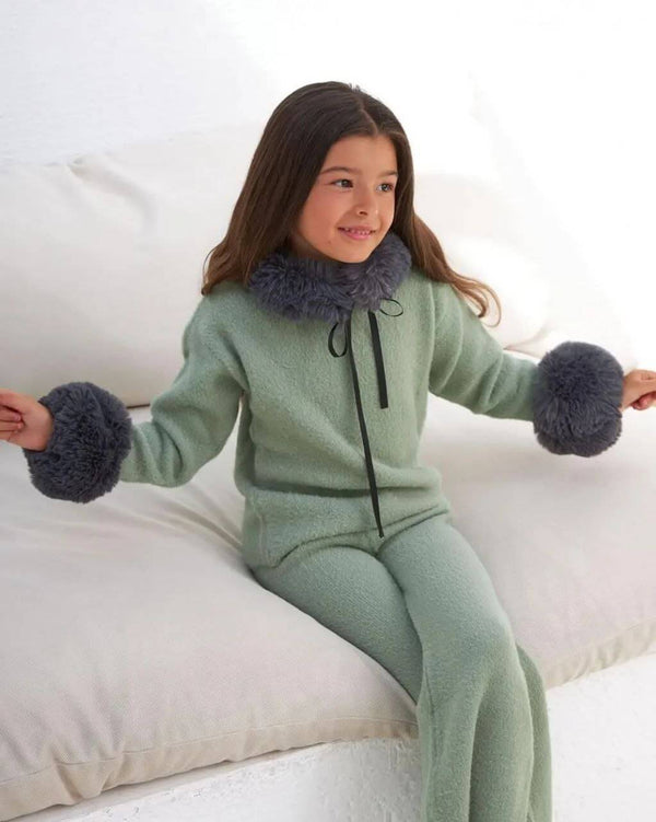 Knitwear Set with Fur