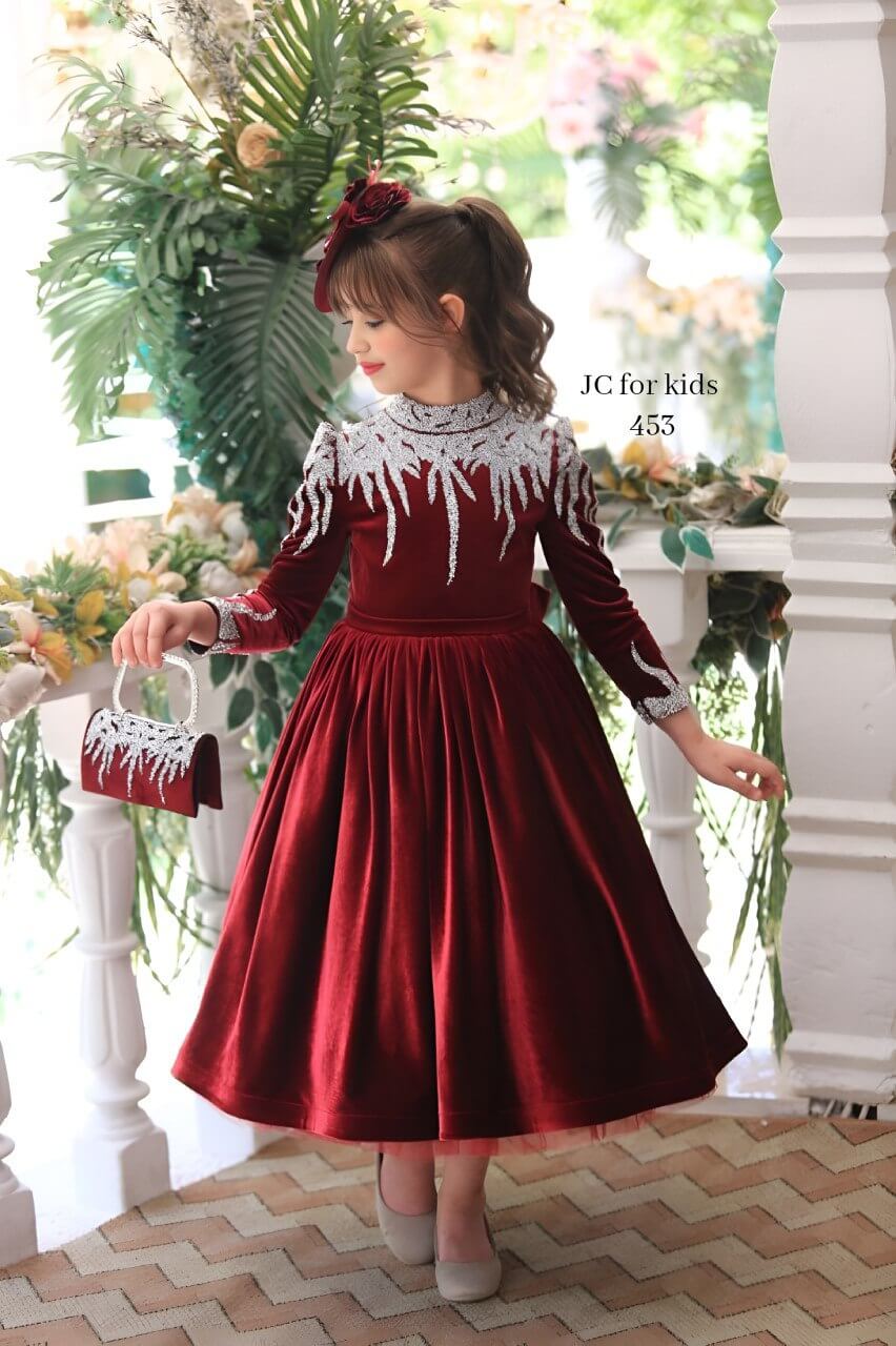 Red Velvet Evening Dress