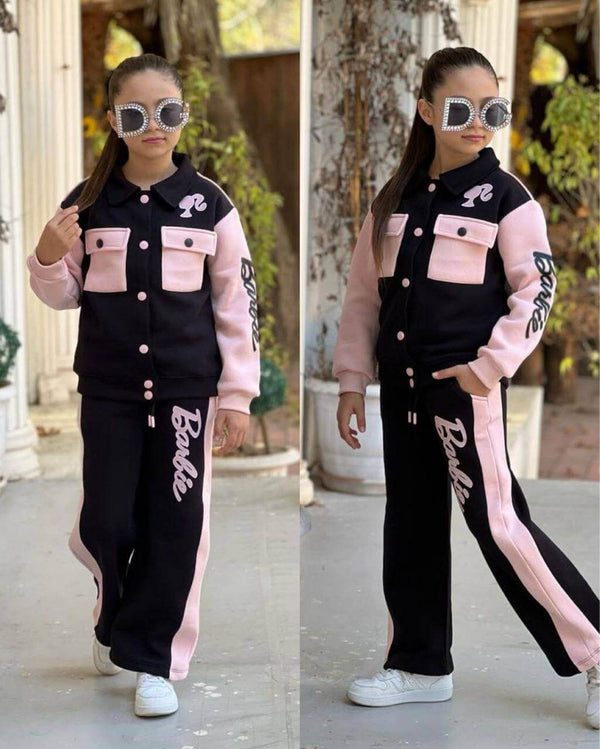 Pink & Black Track Suit