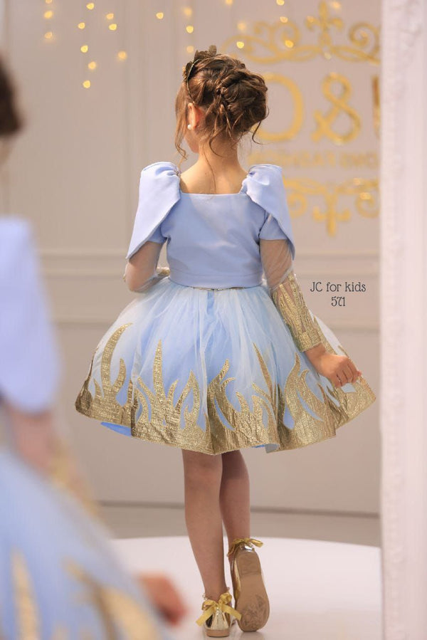 Light Blue & Gold Dress