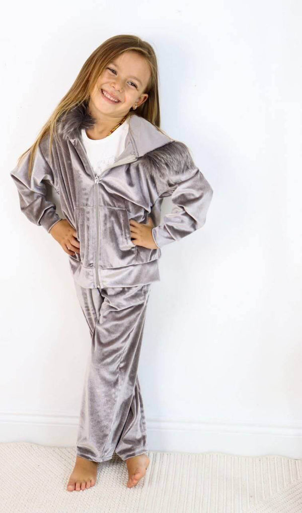 Silver Velvet Tracksuit