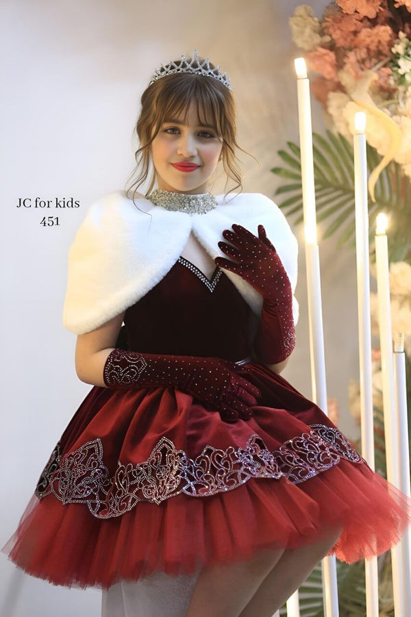 Red Winter Princess Dress