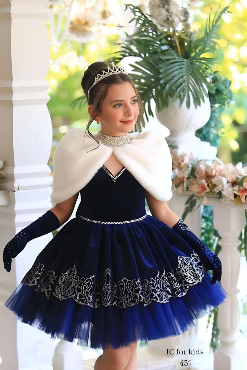 Blue Winter Princess Dress