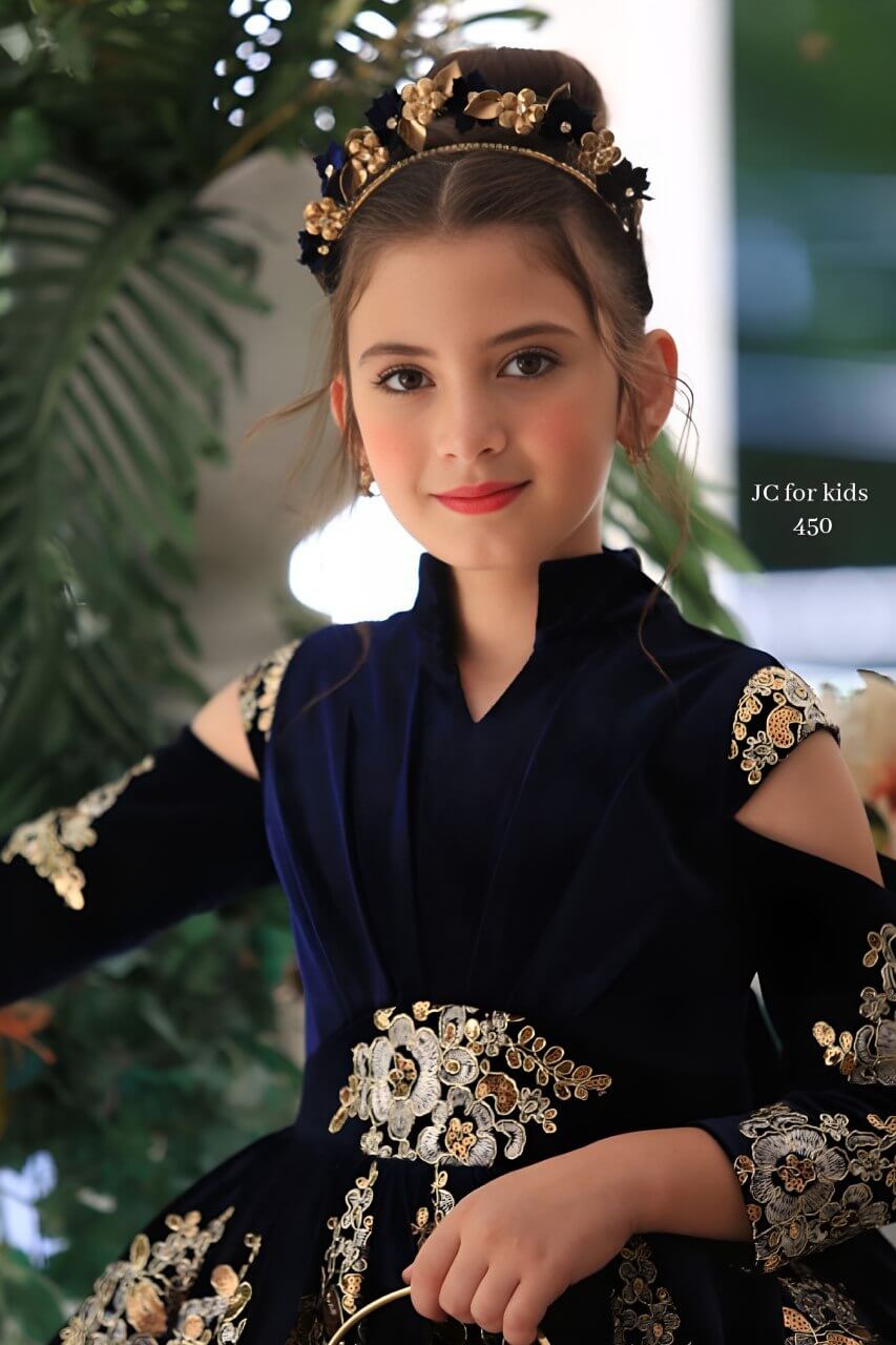 Blue Velvet Princess Dress