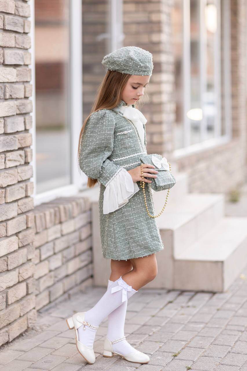 Green Dress & Bag