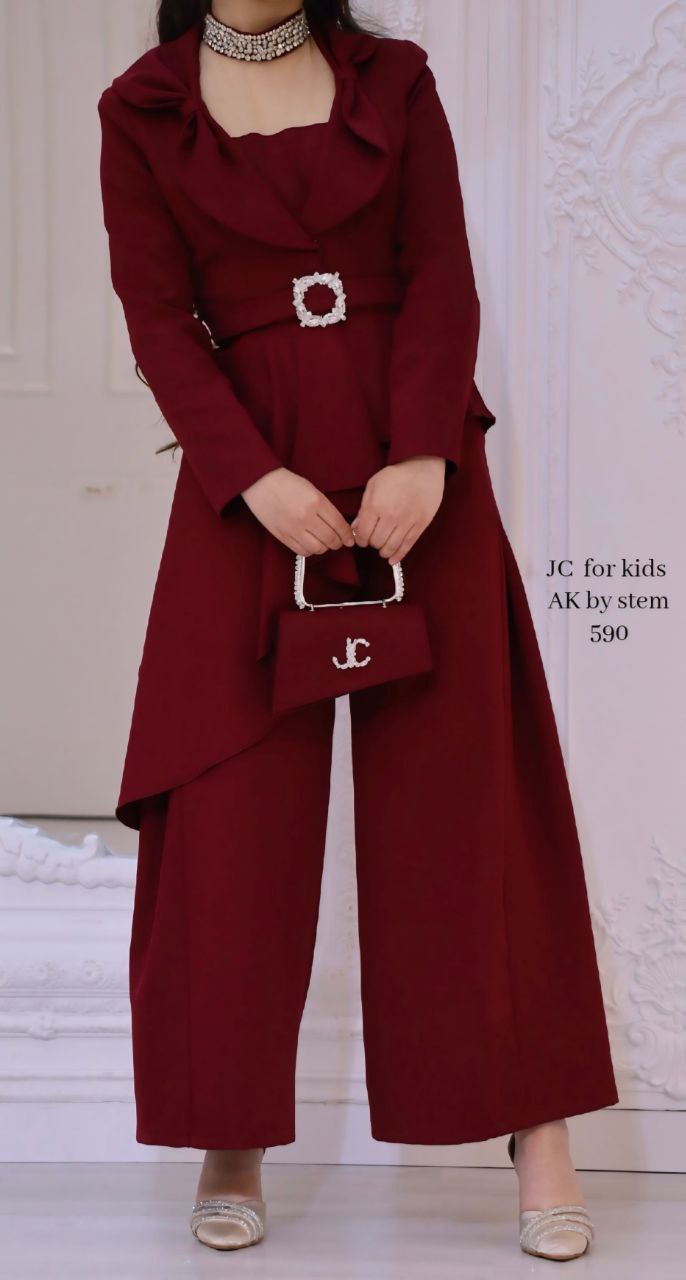 JC Burgundy Suit