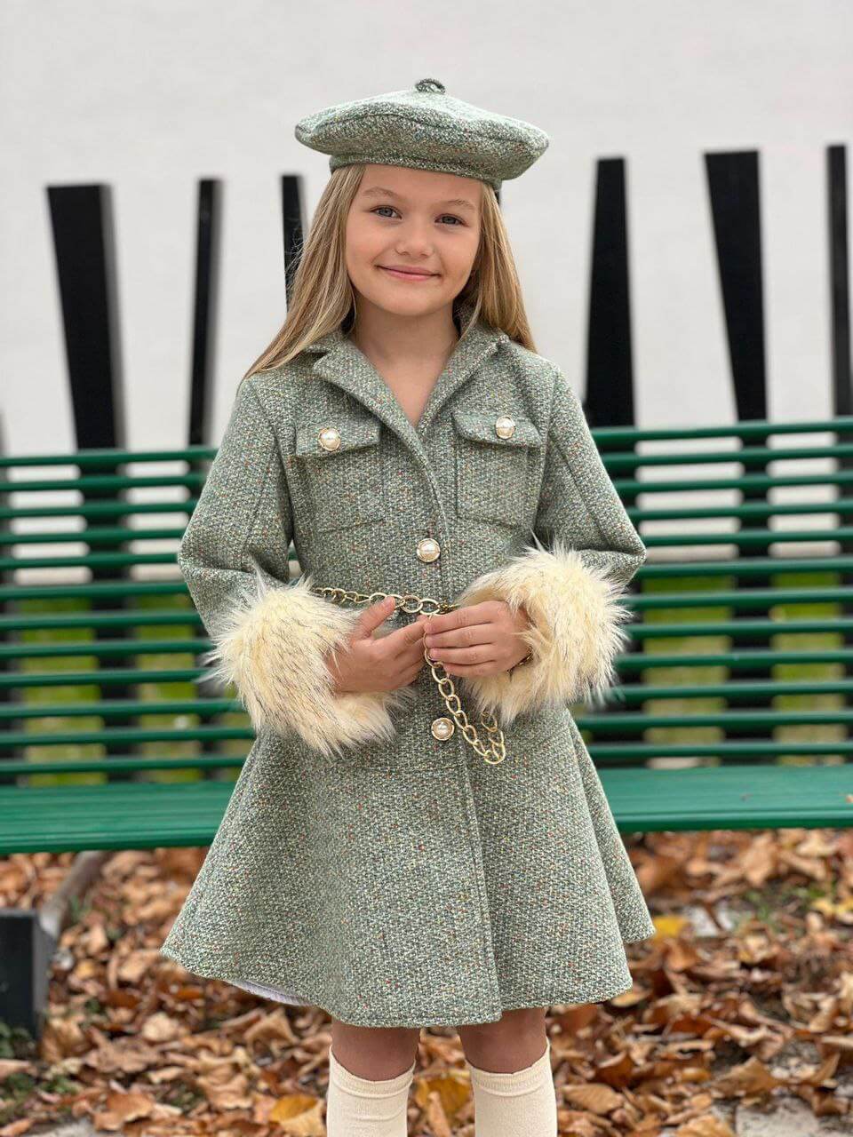 A dress  with a cap